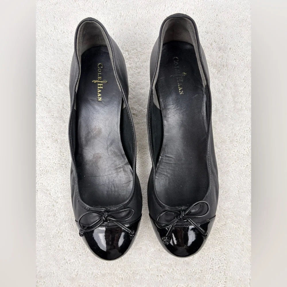 Cole Haan Women’s Nike Air Tali Patent Leather Cap Toe Wedge